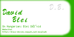 david blei business card